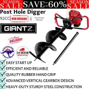 Giantz Petrol Post Hole Digger Drill 92CC Motor Fence Earth Borer Tool 300mm New