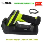 Zebra LI3678-SR3U42A0S1W Ultra-Rugged 1D Laser Barcode Scanner Imager w Cradle