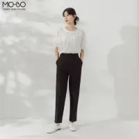 在飛比找momo購物網優惠-【MO-BO】質感西裝反褶褲