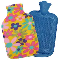 在飛比找Yahoo奇摩購物中心優惠-月陽時尚花紋特大號冰熱兩用保暖水袋熱水袋送絨布套(0018)