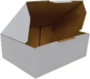OZPACK Die Cut Cardboard Boxes (100pcs/174x128x53mm) – Gift, Packaging, Shipping Storage and Retail Boxes – Strong, Lightweight – WHITE WHITE