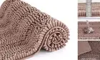 Bath Mats for Bathroom Thick Soft Chenille Non Slip Shower Mat Quick Dry