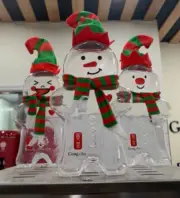 3 bottles NEW Limited Edition Holiday GongCha Gingerbread Man Bubble Tea Bottle