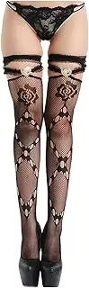 [LANGZDHE] Stockings for Women,Women's Hold-Up Fishnet Stockings, Sexy Stockings, Thigh High Stockings, Lace Stockings, Transparent High Hold-Up Stockings, Silk Stockings