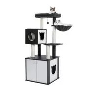 Luxury Cat Tree Tower With Cabinet