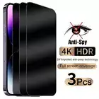 3PCS Privacy Anti-Spy Glass Screen Protector For iPhone 16 Pro MAX 15 14 13 12..