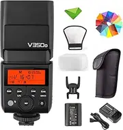 Godox V350-O Flash for Olympus Panasonic 1/8000s GN36 HSS Camera Flash with 2000mAH Rechargeable Battery 500 Times Full Power Flash 0.1s-1.7s Recycle Time