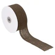 2" Wide 10 Yards Burlap Fabric Ribbon Jute Crafts Roll Wrapping Brown