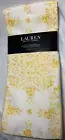 LAUREN RALPH LAUREN KITCHEN TOWELS (2) YELLOW FLOWERS 100% COTTON NWT
