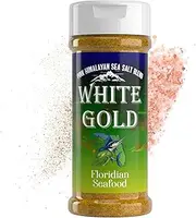 White Gold Floridian Seafood Seasoning - Fish seasoning with Pink Himalayan Sea Salt - Perfect Gourmet Spice blend, Natural Ingredients, Gluten-Free, Vegan, Keto Friendly - Elevates Any Dish for