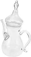 IMIKEYA Transparent Glass Teapot with Infuser Heat Resistant Borosilicate for Loose Leaf Tea Easy to Clean Lightweight and Practical for Home and Office Use