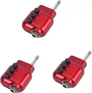 MERRYHAPY 3pcs Acoustic Guitar Preamplifier 6.35mm Plug Mini Preamp with Bass Treble Volume Control Dark