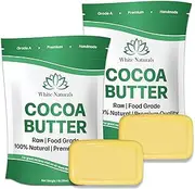 Cocoa Butter 2 lb (in 1 lb bags) 100% Natural, Unrefined, Pure, Raw, Excellent For Skin Care & Cooking & DIY Recipes. (2 lb)