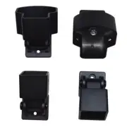 Weatherables Universal Railing Bracket Kit Aluminum HIgh-Quality Black (4-Piece)