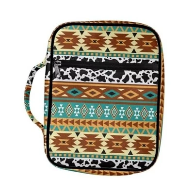 Coldinair Bible Cover Case for Women Men,Carrying Book Case Tribal Aztec Style