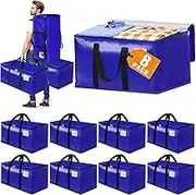 8 Pack Extra Heavy Duty Large Moving Bags with Backpack Straps and Strong Handles, 30 Gallons-125 L