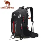 CAMEL CROWN駱駝 登山包 35L戶外大容量輕便雙肩背包男女徒步爬山旅行包防水透氣背包