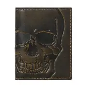House of Jack Co. Skull Slim Card Wallet for Men, Minimalist Front Pocket, Sm...