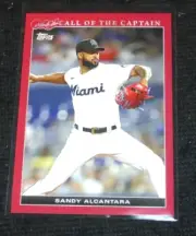 2022 Topps X Derek Jeter Call of the Captain~ Sandy Alcantara #3 Red #d 2/10