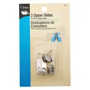 Dritz Zipper Slides, Nickel, 3-Count, 3 Pack