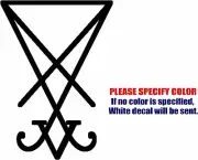 LUCIFER SIGIL Graphic Die Cut decal sticker Car Truck Boat Window Bumper 12"