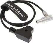 Alvin's Cables Flexible Anton D-TAP to 2 Pin Male Right Angle Power Cable for Teradek ARRI RED Camera SmallHD Paralinx Preston Transvideo Offhollywood Switronix Panasonic