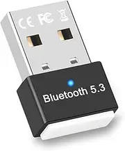 USB Bluetooth 5.3 Adapter for PC Supports Windows 11/10/8.1/7, Plug and Play For Windows 11/10,Mini 5.3+EDR Bluetooth Dongle Receiver&Transmitter for PC,Laptop,Keyboard,Mouse,Headsets,Speakers