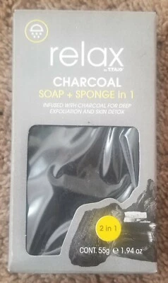 Relax T.T.AiO Charcoal Soap + Sponge in 1