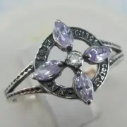 925 Sterling Silver Ring US size 8.5 Old Believers Cross Prayer Scripture
