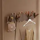 Coat Hanger Space Saving Wooden Ornament Picket Wall Hooks for Hanging