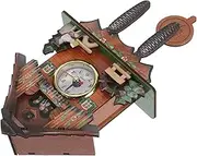 MINAOLULUS Traditional Wooden Cuckoo Wall Clock Silent Quartz Movement Home Decor Moving Pendulum for Living Room