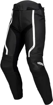 IXS RS-600 1.0, leather pants , color: Black/White , size: 52