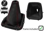 RED STITCH LEATHER MANUAL GEAR BOOT + PLASTIC FRAME FOR SUBARU LEGACY 99-03