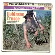 SEALED vintage GAF view master ROBINSON CRUSOE reel set DANIEL DAFOE novel old !