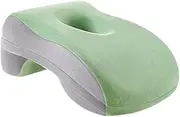 Napping Pillow Neck Pad Waist Supporting Soft Headrest Face Down Pillow Support Cushion for School Airplane Student Adults, Green