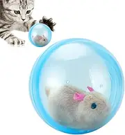 Rolling Ball Cat Toy,Electric Hamster Running Rolling Ball Toy, Electric Interactive Cat Toy Auto Rolling Ball for Cat Automatic Moving Rabbit Rolling Toy