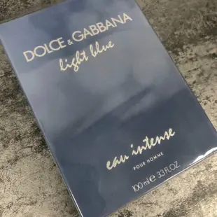◐香水綁馬尾◐D&G Dolce&Gabbana Light Blue Intense 淺藍 男性淡香精 100ML
