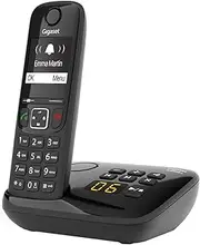 Gigaset AS690A - Cordless Phone with Answering Machine - Large High Contrast Display - Brilliant Audio Quality - Adjustable Sound Profiles - Hands-Free Function - Call Protection - Black