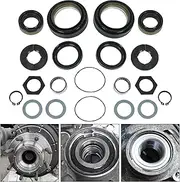 Outer Axle Dust Seal & Inner Tube Seal & Needle Bearing & Snap Ring & Thrust Washer Seals Kit Compatible with Ford Super Duty Excursion F250 F350 F450 F550 With Dana 50 60 Front Axle 1998-2004