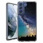 For Samsung Galaxy S20 S21 S23 S24 FE 5g TPU Case+Glass(Milky way Forest)