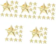 jojofuny 5sets Veterans Day Star Badges Alloy Lapel Pins 5-Pointed Star Pins Badges for Men's Memorial Day Accessories 10pcs*5