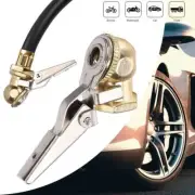 2 Pcs 1/4" Inflator Air Chuck Closed Flow Tire Chuck w/ Lock On Clip Heavy Duty