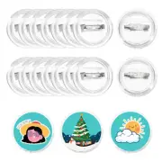 50Pcs Acrylic Sewing Buttons Pin Clear 1" Button Maker Badges