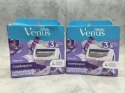 2 Pack! Gillette Venus Comfortglide Freesia Razor - 8 Cartridges Total