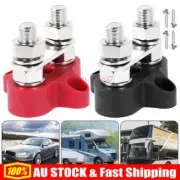 2Pcs Bus Bar Terminal Block 5/16inch M8 DC 48V Power Junction Block Power.