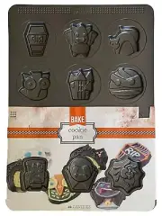 Bradshaw Halloween 12 Cavity Cookie Mold Pan, Cat Mummy Owl Bat Baking Tray