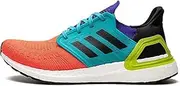 [adidas] Ultraboost 20 What The Solar Red Unisex Running Shoe, Bluegreen/Red/Black/Purple