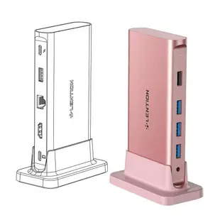 [2美國直購] LENTION 擴展塢 CB-D53 100W 4K HDMI 兼容MacBook Pro、Mac Air、Surface