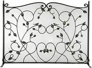 Fireplace Screen Guard, Fireplace Screen Doors Large Flat Guard Fire Screens Outdoor Metal Decorative Mesh Solid Proof Wrought Iron Fire Place Panels