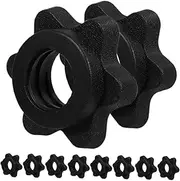 LAPYAPPE 10pcs Hexagon Nut Accessories for Dumbbell Bars Weight Clips Locking Clamps Home Gym Equipment 25mm Diameter